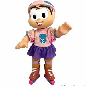 Turma Da Monica Doll 15" Monica with Roller Skates Toy MSP Brasil 2011